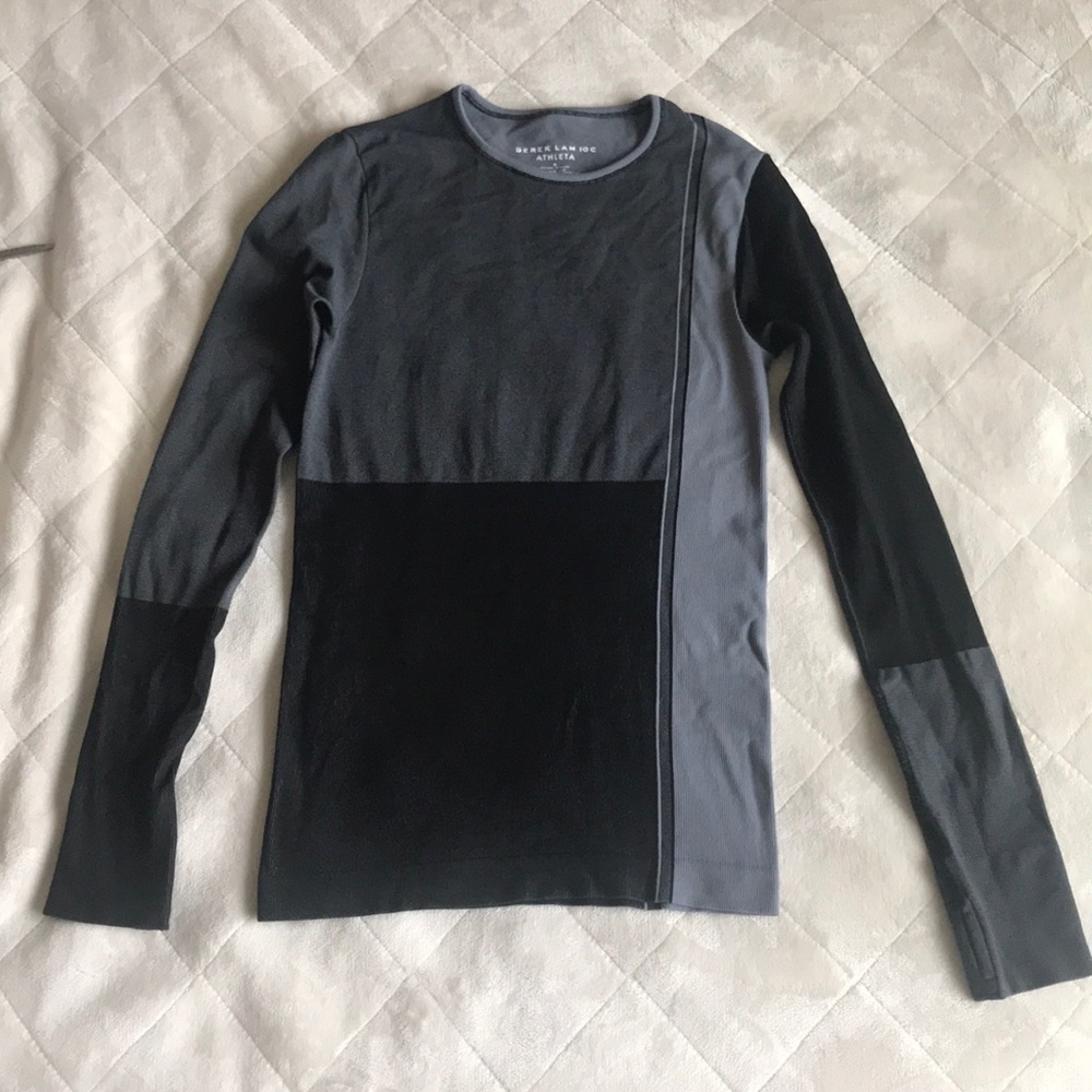 Athleta Derek Lam IOC stretchy long sleeve shirt.